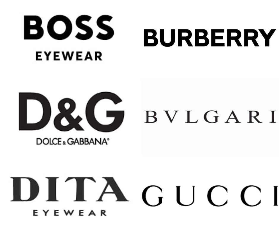 boss, brberry, D&G bvlgari, dita, gucci